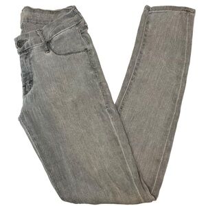 MOTHER Jeans Womens Battleground Grey The Looker Skinny Stretch Size 27